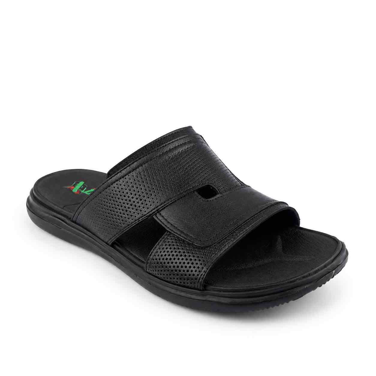 Sandale pour homme s07 noir cuir ..........  Sandales homme Maroc